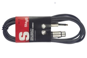 Stagg – Câble microphone XLRf à Jack (6 m)