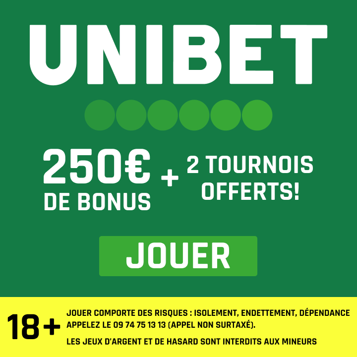 Unibet Poker Bonus : 250 €